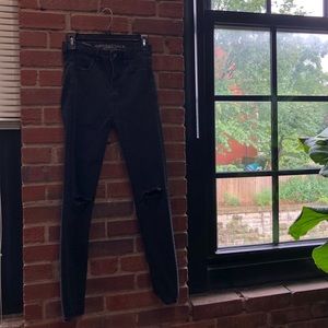 American Eagle Faded Black High Rise Skinny Jeans